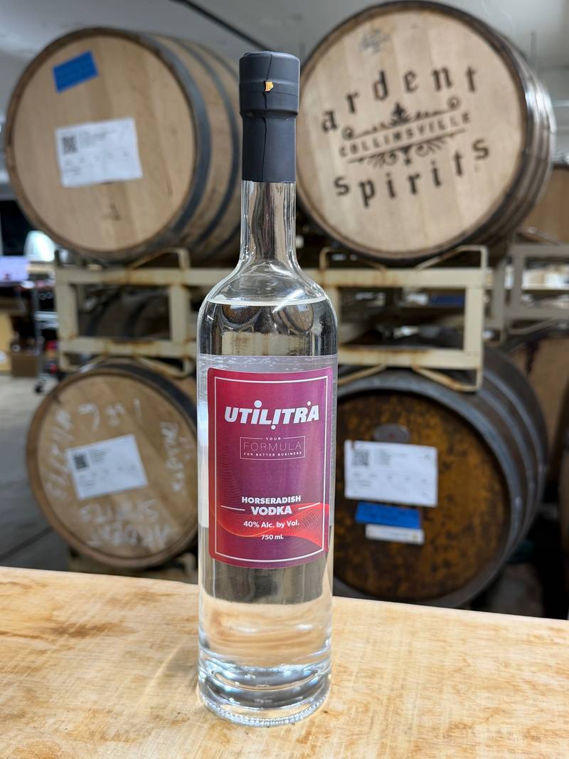 Utilitra branded horseradish vodka
