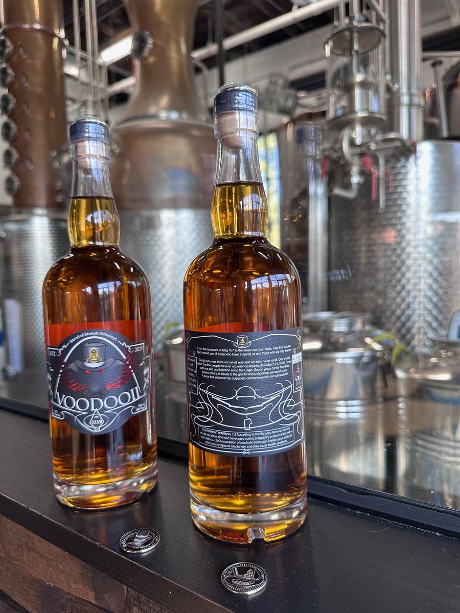 Voodoo II private release whiskey, front and back labels